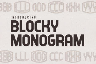 Blocky Monogram Font for Bold Branding