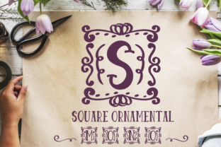 Square Ornamental Monogram Font for Business Branding